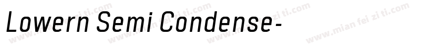Lowern Semi Condense字体转换